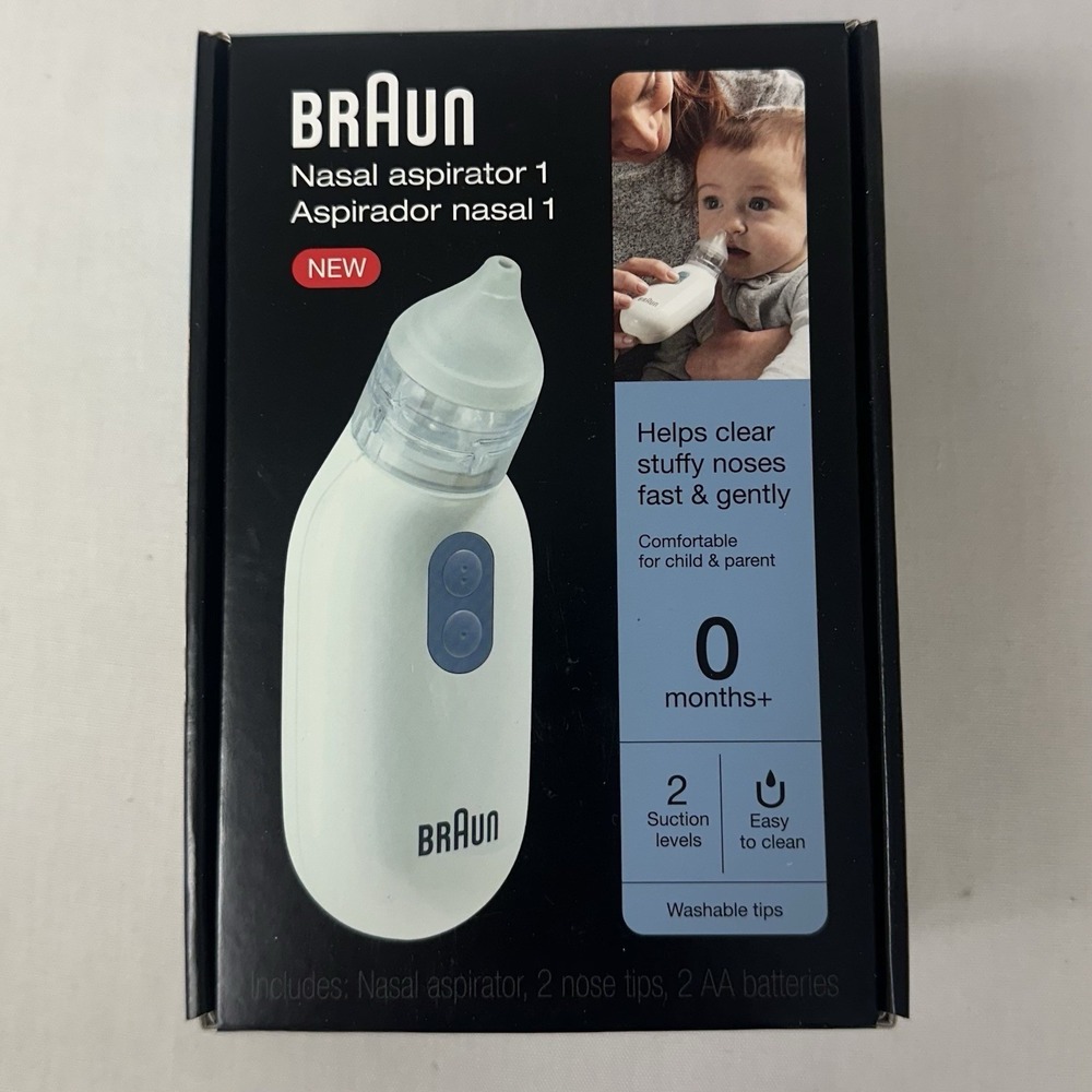 Braun‎ Nasal Aspirator 1 Electric For Infants Toddlers Clear Congestion Fast